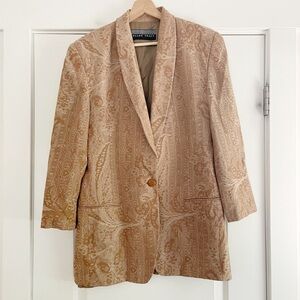 Amazing Vintage Ellen Tracy Jacquard Wool Blazer -  10